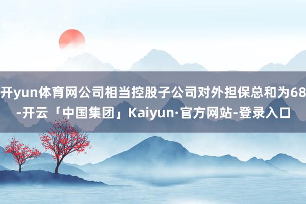 开yun体育网公司相当控股子公司对外担保总和为68-开云「中国集团」Kaiyun·官方网站-登录入口